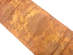 川島織物製　唐花模様織り出し　名古屋帯